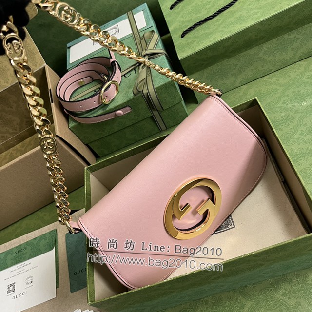 Gucci專櫃古馳最新款Blondie互扣腋下包鏈條女包 jh2308型號 ：699268